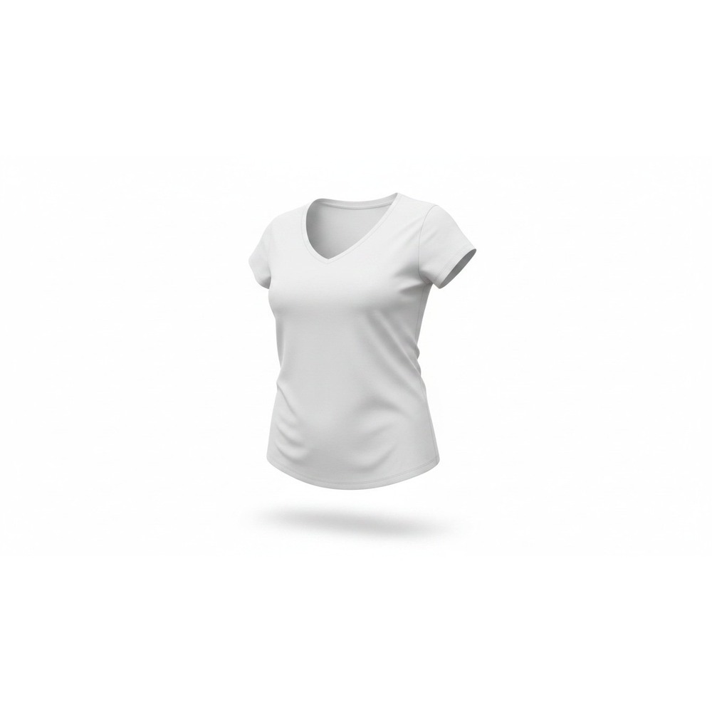 No Boundaries V-Neck Tee Juniors Size M (7-9) White Brushed Jersey Basic
